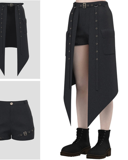Rock Dark Punk Shorts Skirt For Women
