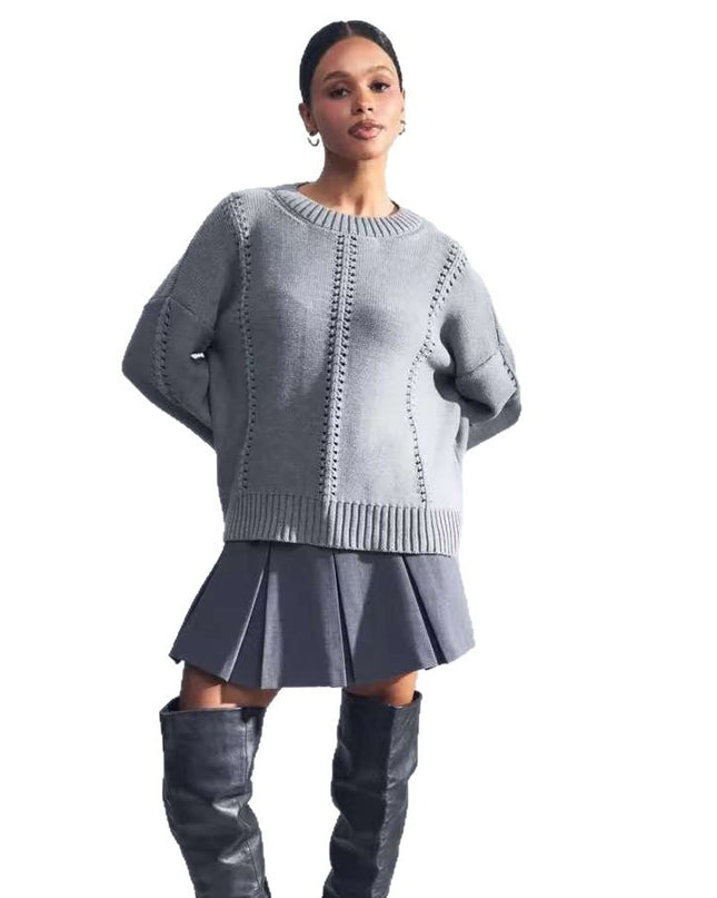 Loose Round Neck Idle Style Sweater