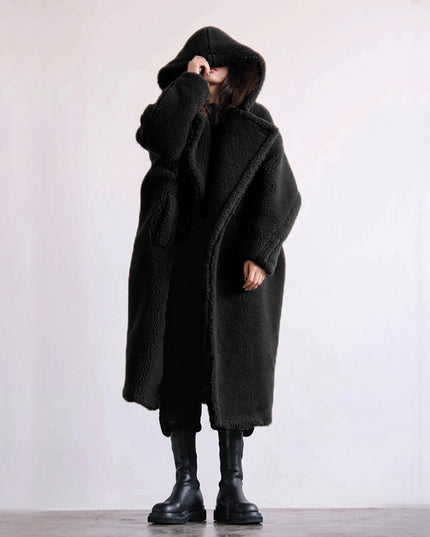 Autumn And Winter Casual Faux Fur Coat Women's Coat Mid-length Coat