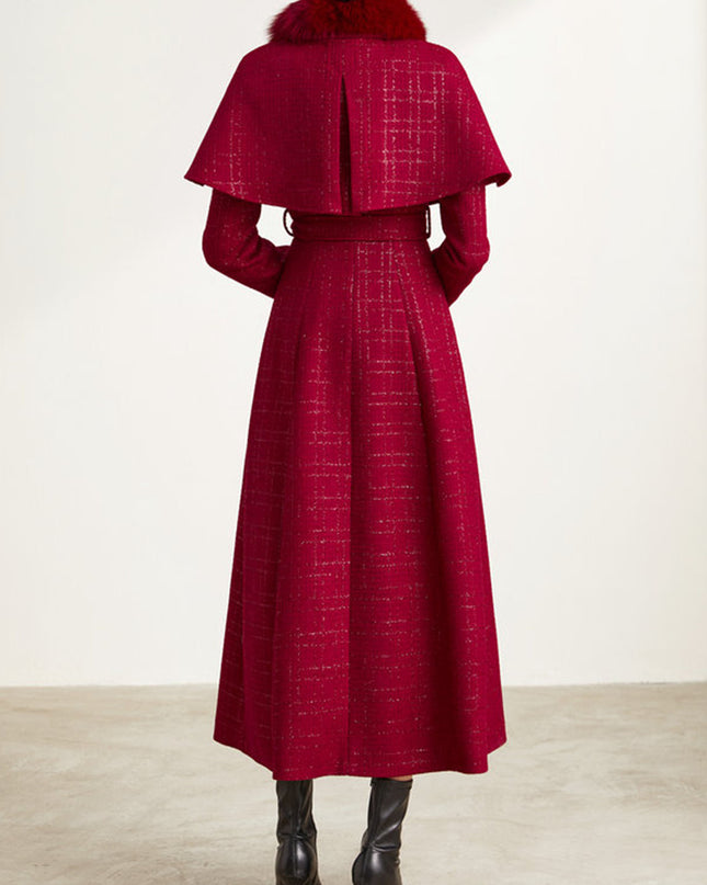 Temperament Slim Slim Medium-length To Ankle Cape Coat