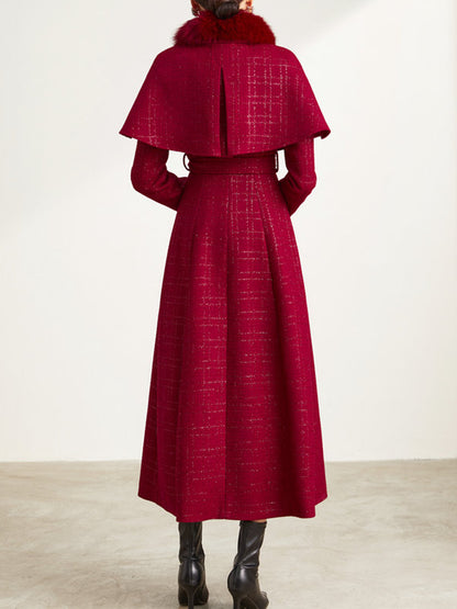Temperament Slim Slim Medium-length To Ankle Cape Coat
