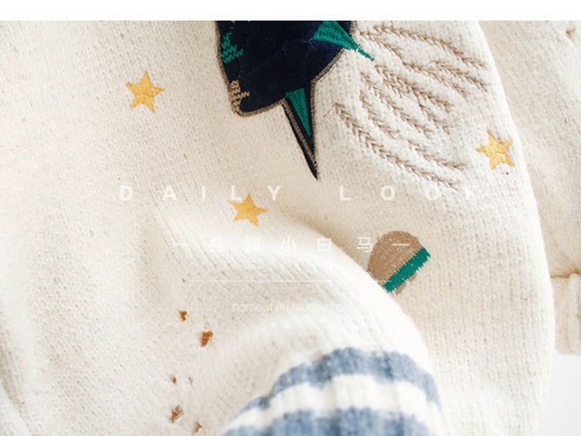 Christmas Loose Mid Length Sweater Coat