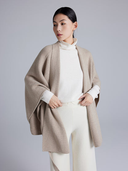 Cashmere Cloak Lace-up Fashionable Outerwear Sweater