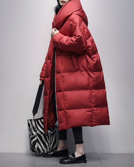 Winter Fleece-lined Thickened 90 White Duck Down Jacket