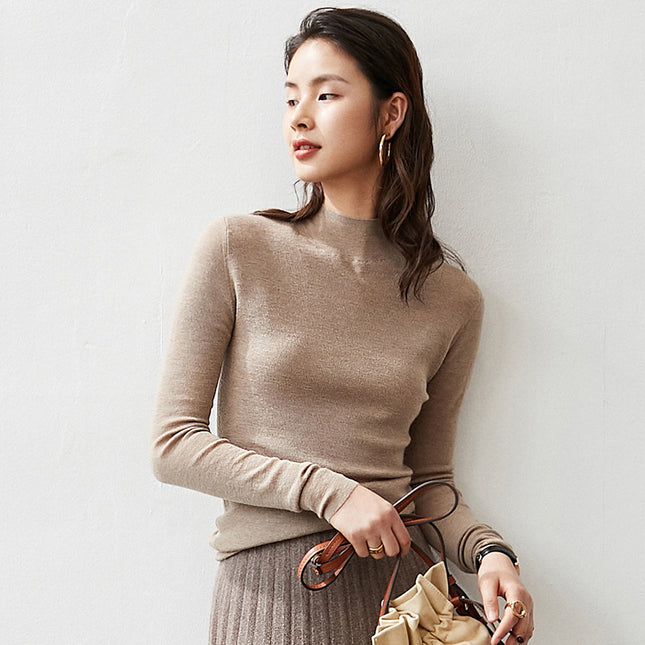 Women's classic half high collar commuting fit