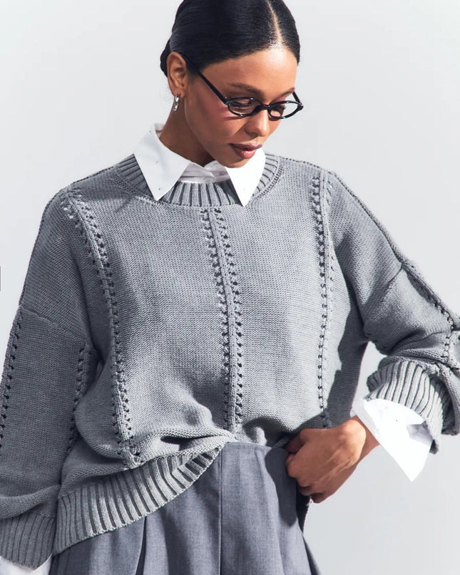 Loose Round Neck Idle Style Sweater