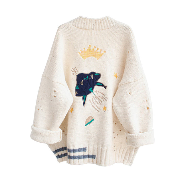 Christmas Loose Mid Length Sweater Coat