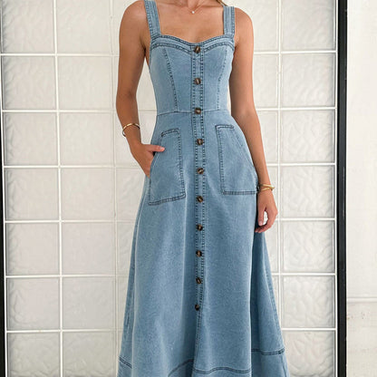 Backless High Waist Dress