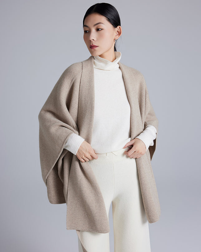 Cashmere Cloak Lace-up Fashionable Outerwear Sweater