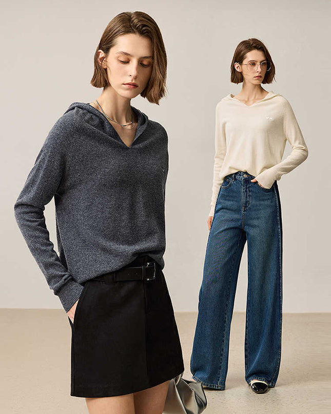 Casual Hooded Loose Commuter Sweater For Women