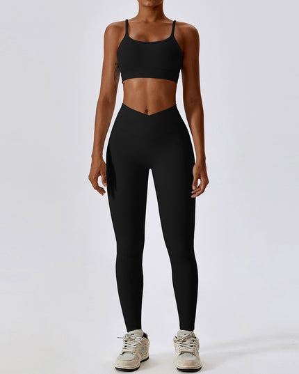 Thread Abdominal Tightening High Waist And Beautiful Back Yoga Set