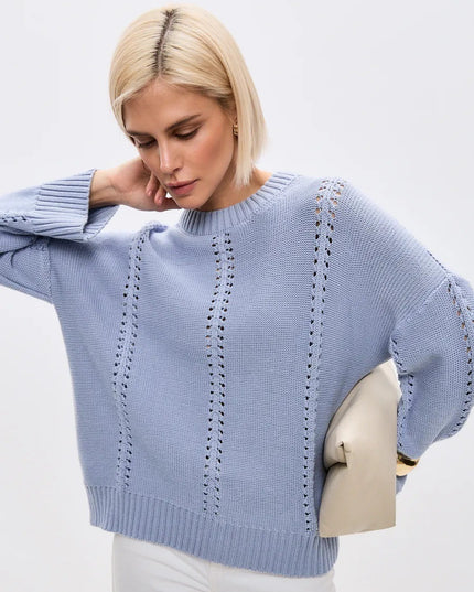 Loose Round Neck Idle Style Sweater