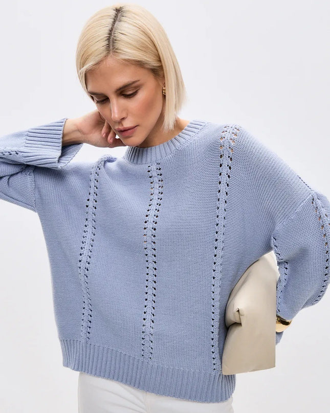 Loose Round Neck Idle Style Sweater