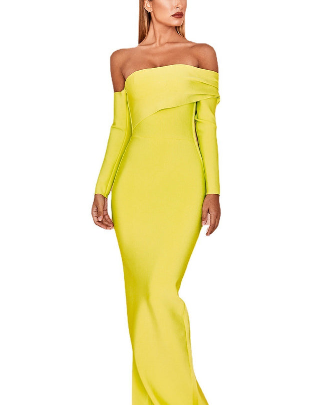 Sexy Temperament Irregular One Shoulder Split Dress