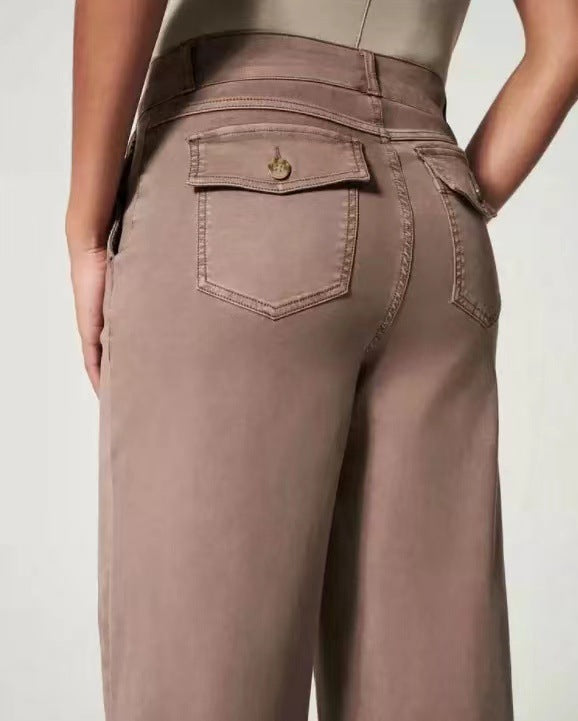 All-matching Bootleg Pants Slim Fit Slimming Draping Effect Casual Suit Pants
