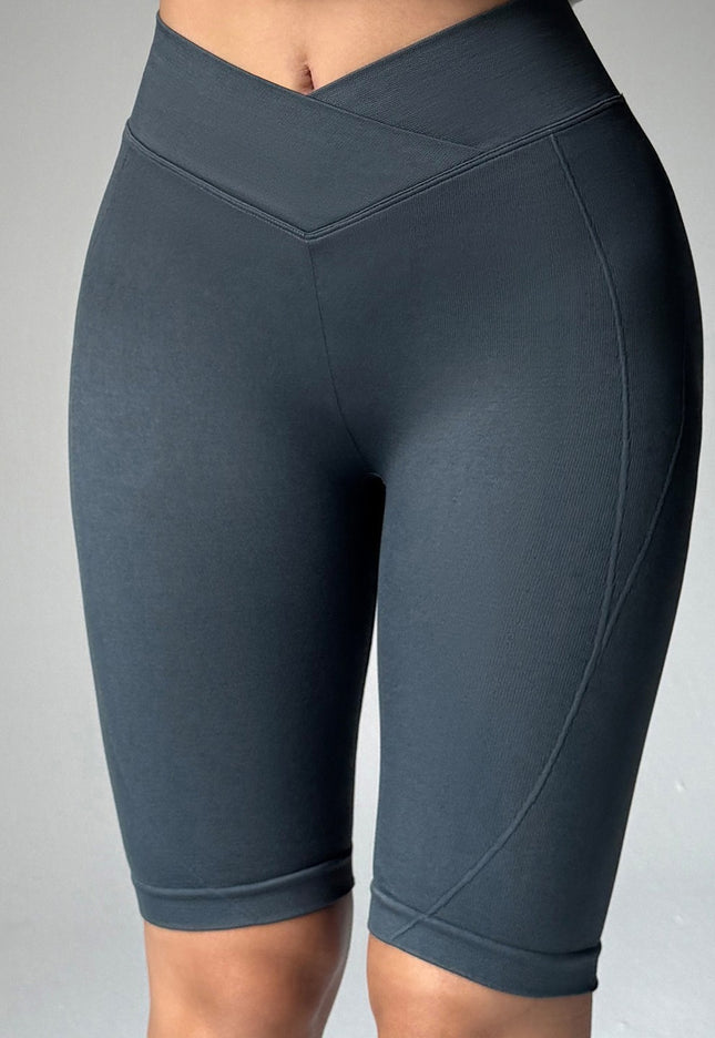 Cross Waist Peach Hip Shorts