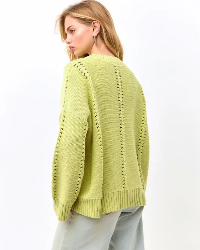 Loose Round Neck Idle Style Sweater