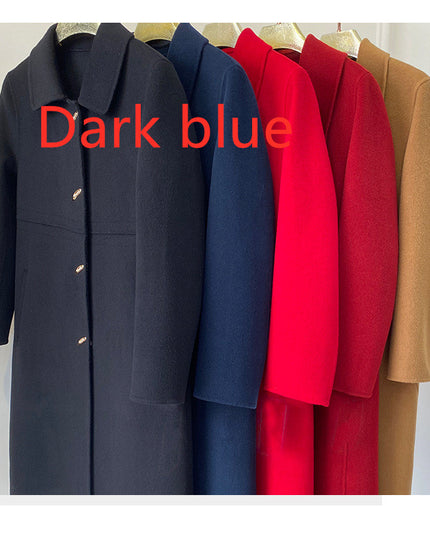 High woven double-sided cashmere coat
