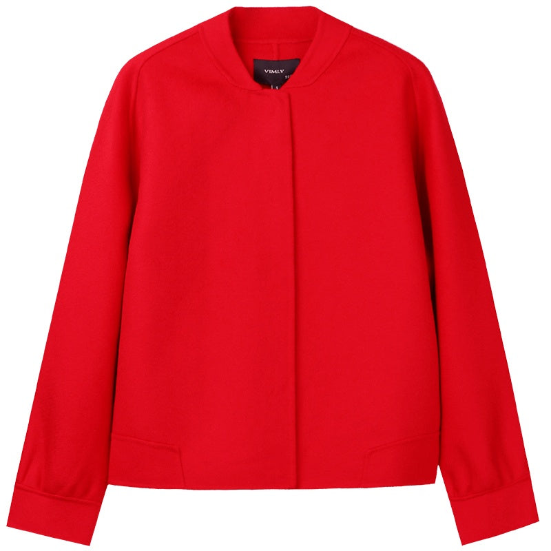 Christmas winter wear with double face woolen and cashmere coat