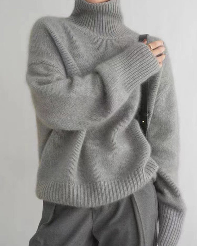 Women's Turtleneck Autumn And Winter Thickening Inner Wear Base Cashmere Sweater Sweater