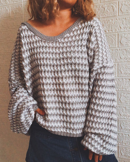 Pullover Striped Women's Knit Sweater