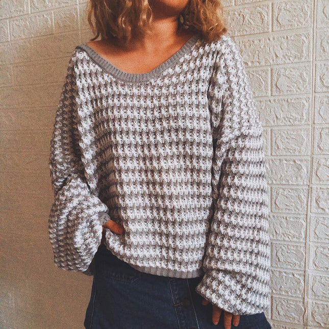 Pullover Striped Women's Knit Sweater