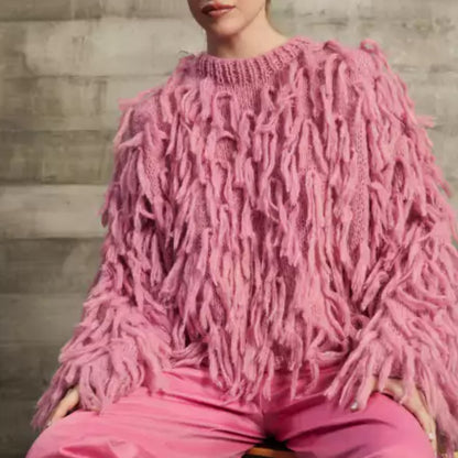 Loose-fitting Tassel Fashion Casual Top Sweater
