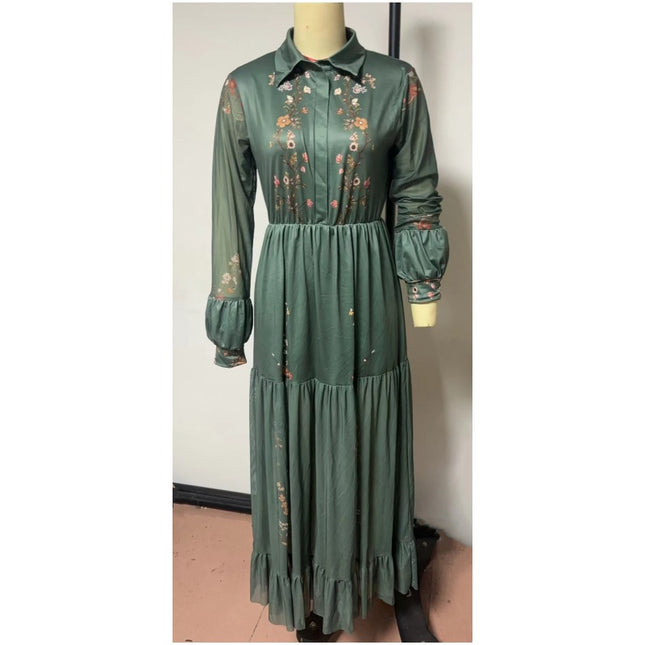 Fashion Fall Maxi Dress For Women Bohemian