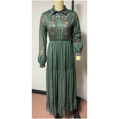 Fashion Fall Maxi Dress For Women Bohemian