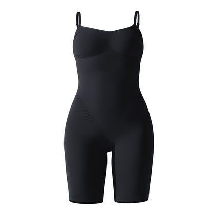 High Elastic Jumpsuit Shorts Sports Running Fitness