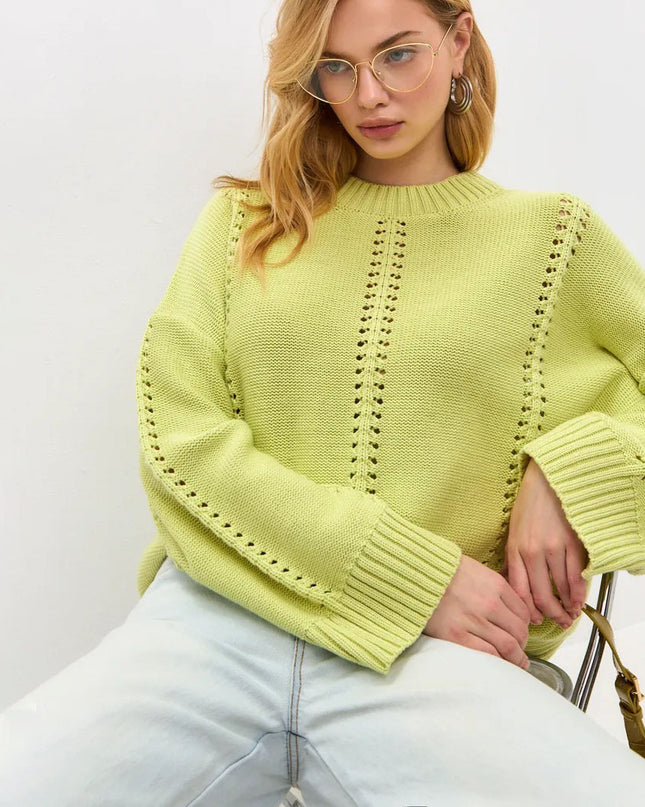 Loose Round Neck Idle Style Sweater