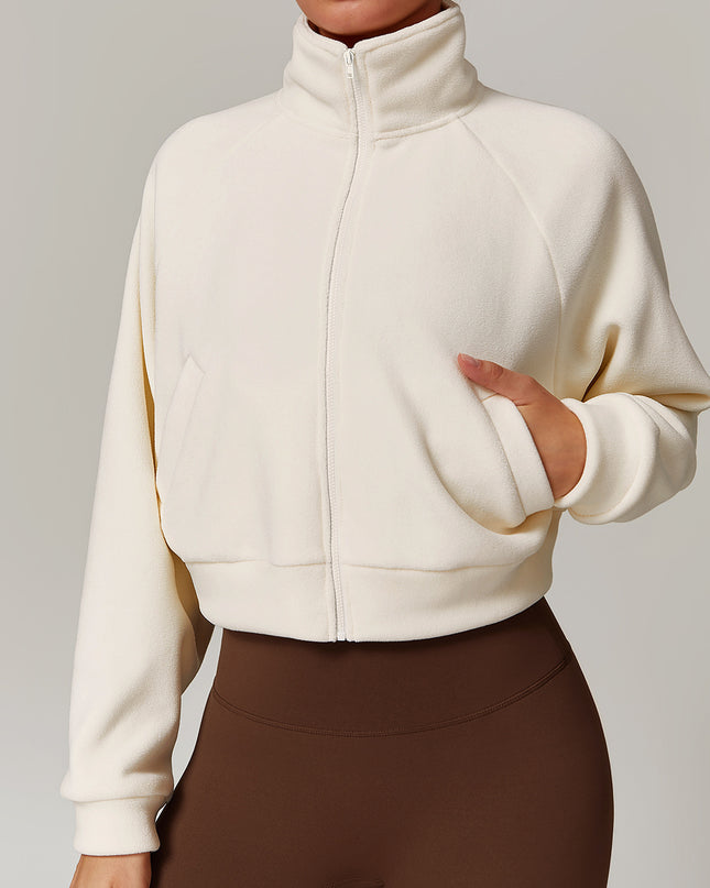 Stand Collar Yoga Clothes Warm Coat