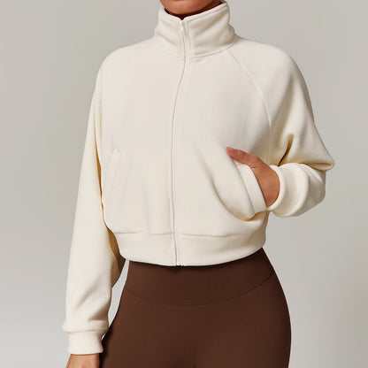 Stand Collar Yoga Clothes Warm Coat