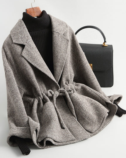 Short Woolen Coat Double-sided Wool Overcoat