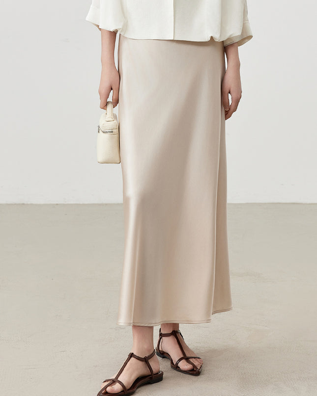 Women's Fashionable Silk High Waist Hip Skirt