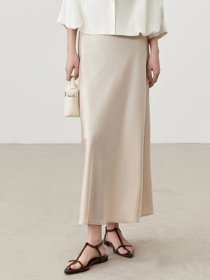 Women's Fashionable Silk High Waist Hip Skirt