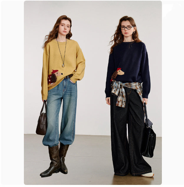 Christmas Sausage Dog Fairy Tale Style Sweater