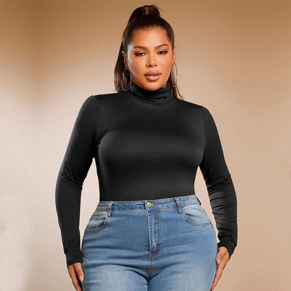 Slim Fit Slimming High Collar Inner Wear Blouse