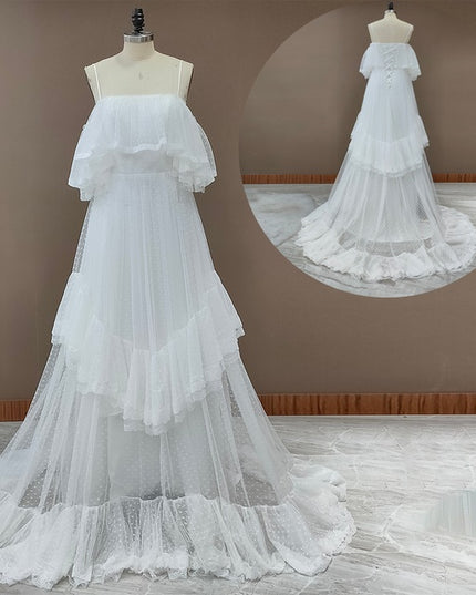 Women's Fashion Polka Dot Wedding Dresses