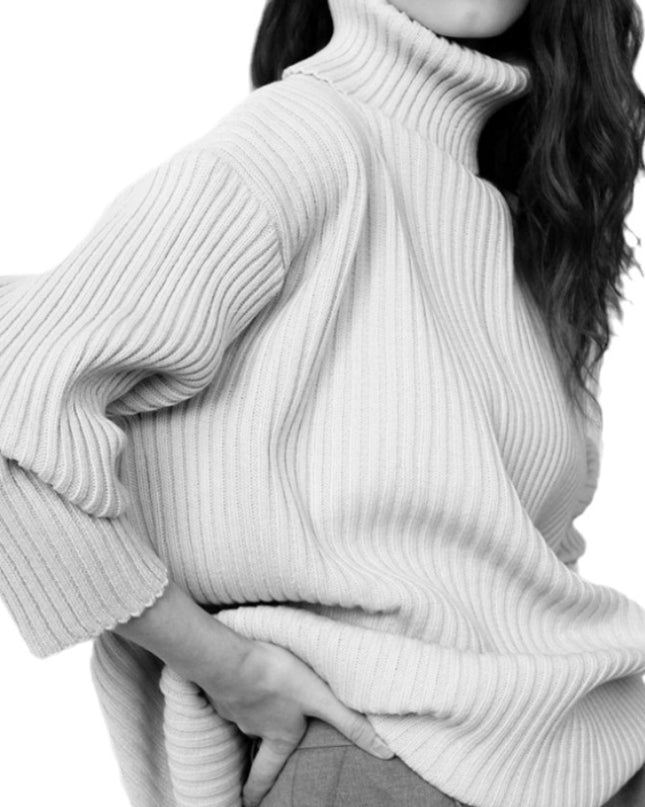 Loose Fashion High Collar Thermal Head Cover Two-piece Sweater Women's INS