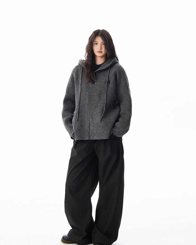 Loose Hooded Sweatshirt Coat Women's Sweater