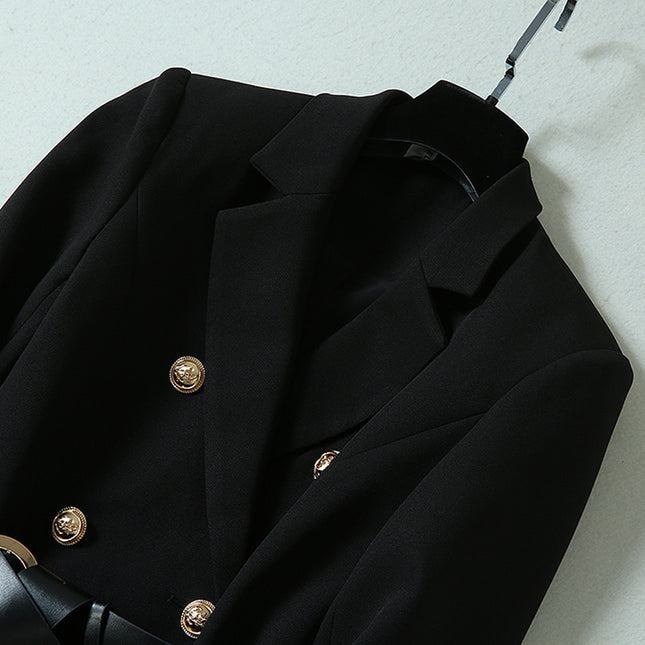 Mid-length Catwalk Trench Coat With Waist And Slit