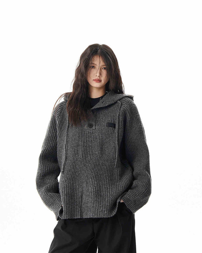 Loose Hooded Sweatshirt Coat Women's Sweater