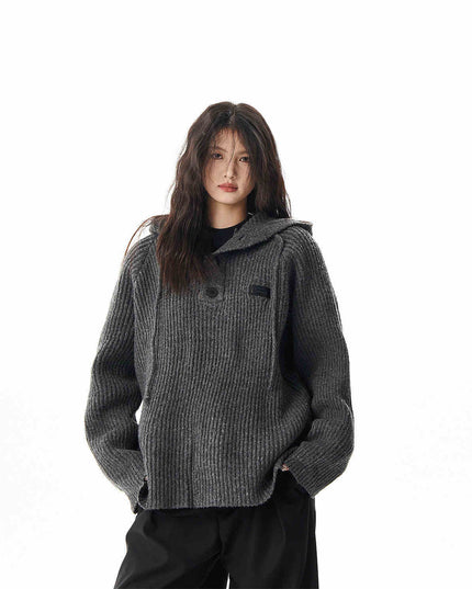 Loose Hooded Sweatshirt Coat Women's Sweater