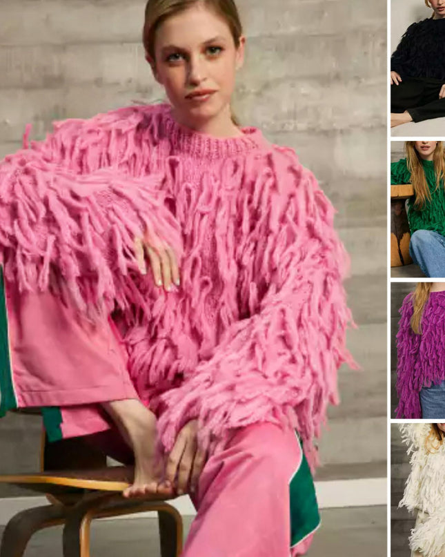 Loose-fitting Tassel Fashion Casual Top Sweater