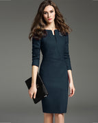 Dark blue cropped sleeves