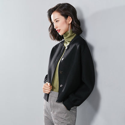 Christmas winter wear with double face woolen and cashmere coat