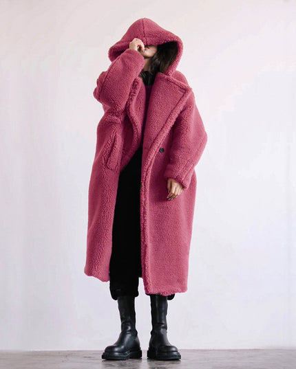 Autumn And Winter Casual Faux Fur Coat Women's Coat Mid-length Coat