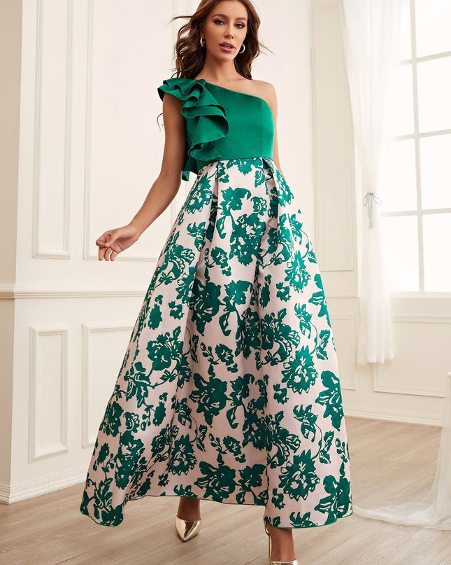 Elegant Digital Printing Dress Women