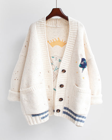 Christmas Loose Mid Length Sweater Coat